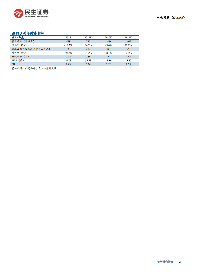 电魂网络-深度报告：《梦三国》经典再起，底部逆境反转-200327.pdf 第2页