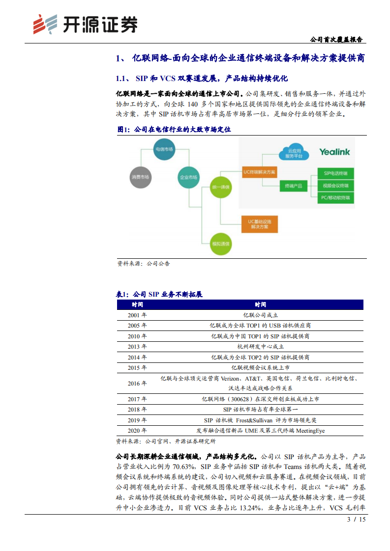 亿联网络-SIP王者稳地位，VCS强者期归来-200508.pdf 第3页