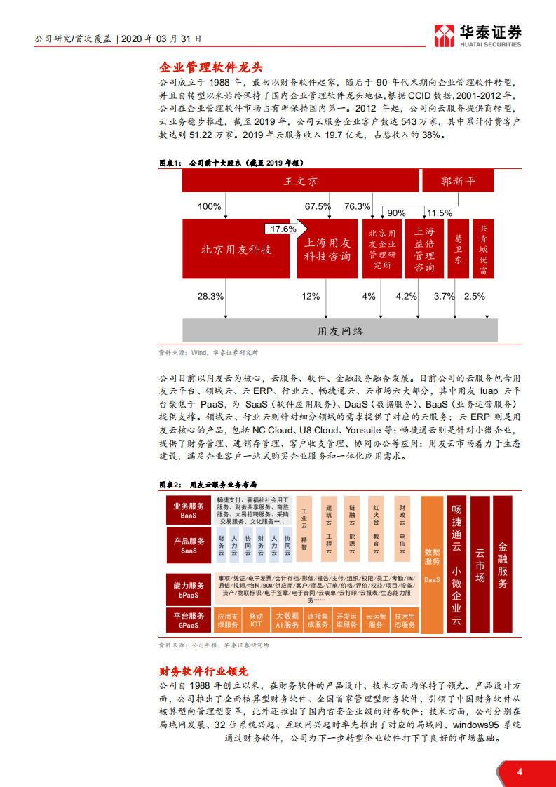 用友网络-企业云SaaS龙头-200331.pdf 第4页