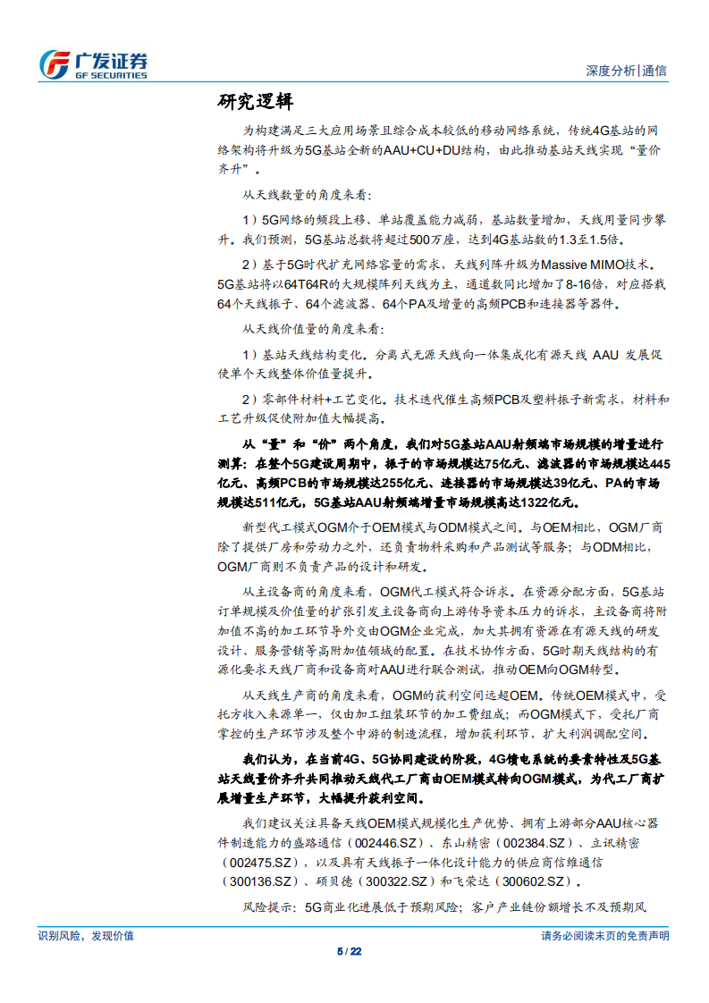 5G系列报告：5G天线量价齐升，新兴OGM模式崛起.pdf 第5页