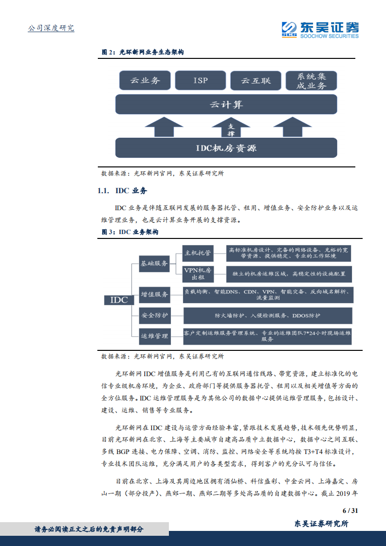 光环新网-“IDC”+“云计算”双轮驱动业绩稳健增长，5G将成为强有力的业绩助推剂-190927.pdf 第6页