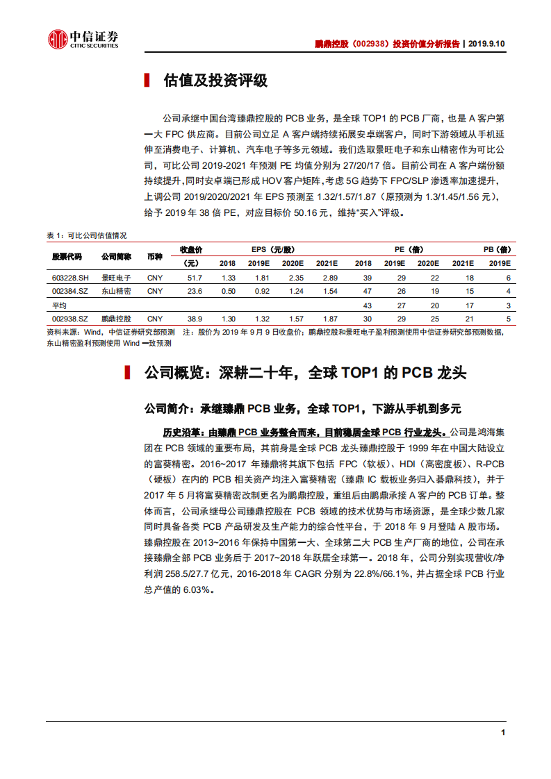 鹏鼎控股-投资价值分析报告：日系替代提份额，5G新机拓市场-190910.pdf 第5页
