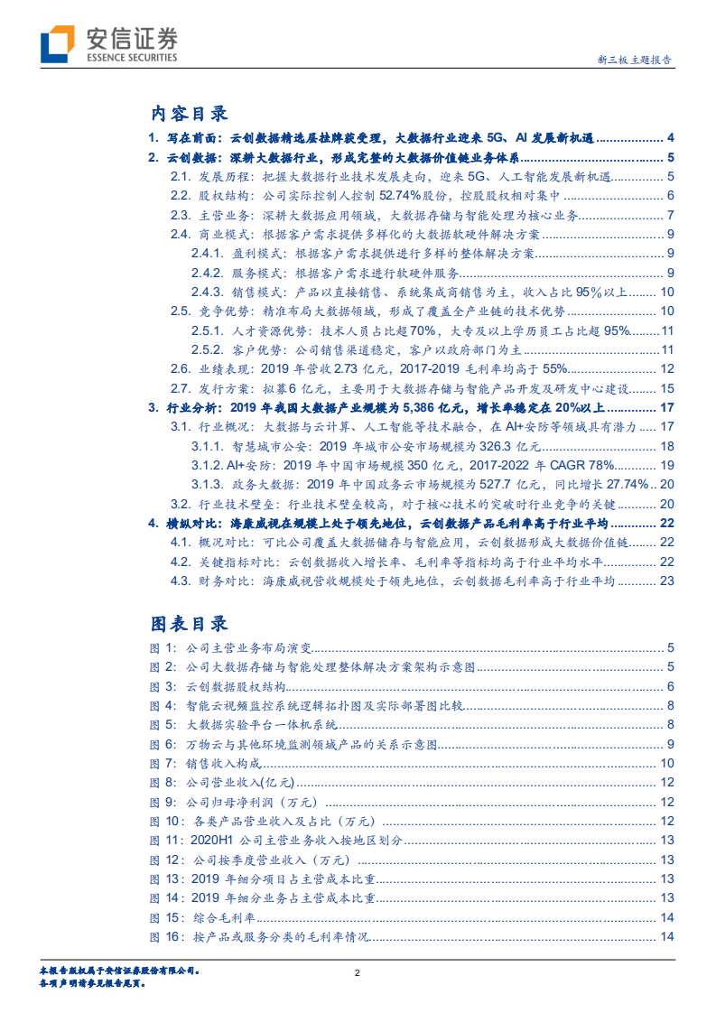 云创数据-新三板主题报告：深耕大数据应用行业，迎来5G+AI发展新机遇-210122.pdf 第2页