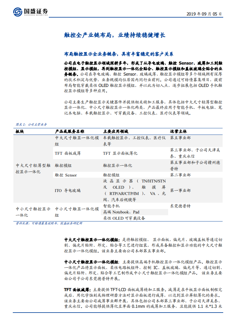 长信科技-稳健触显龙头开辟5G及OLED蓝海市场-190905.pdf 第5页
