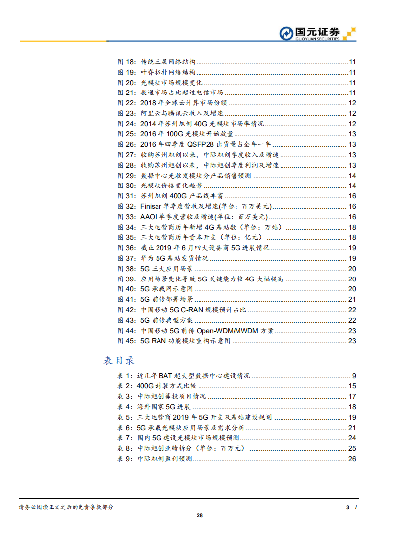 中际旭创-深度报告：去库存影响消除确认业绩底部，400G和5G驱动未来高增长-190925.pdf 第3页