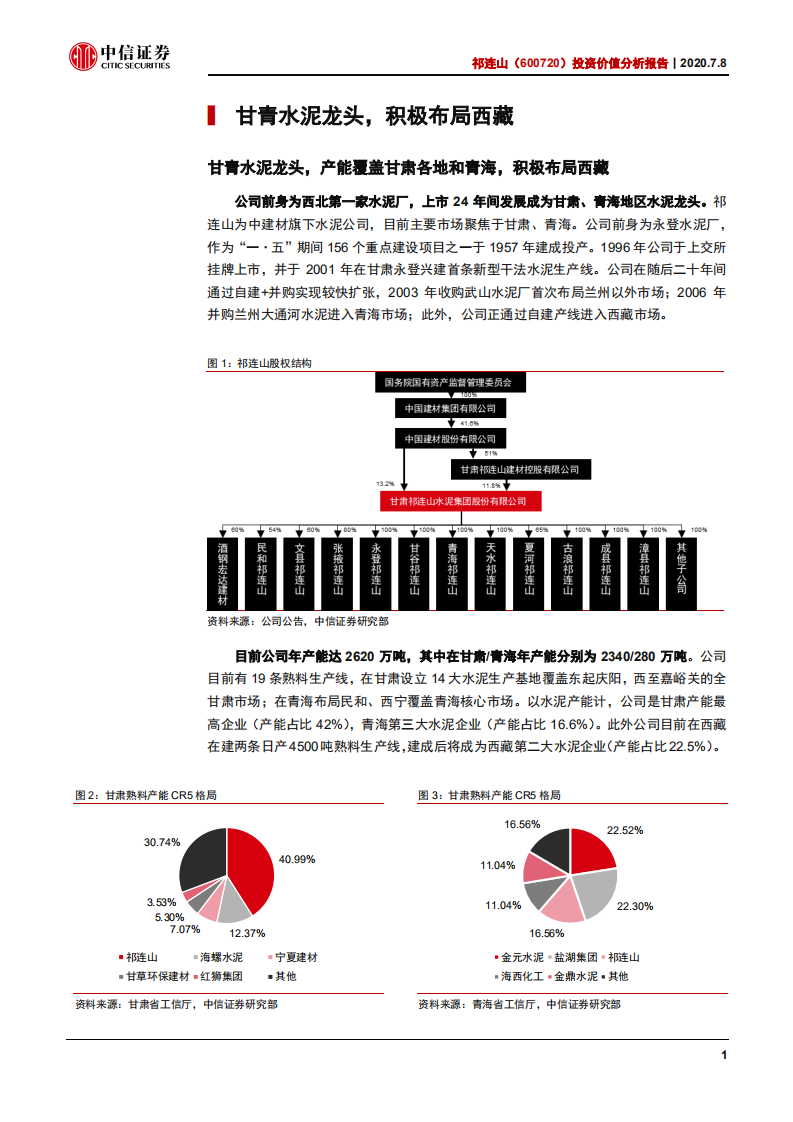祁连山-投资价值分析报告：甘青基建高景气，量价齐升弹性可期-20200708.pdf 第5页