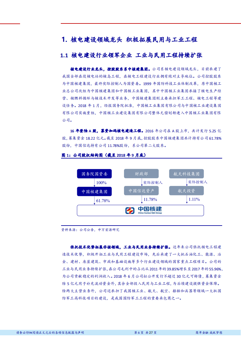 中国核建核电建设领域绝对龙头，审批重启新一轮成长-181107(1).pdf 第6页