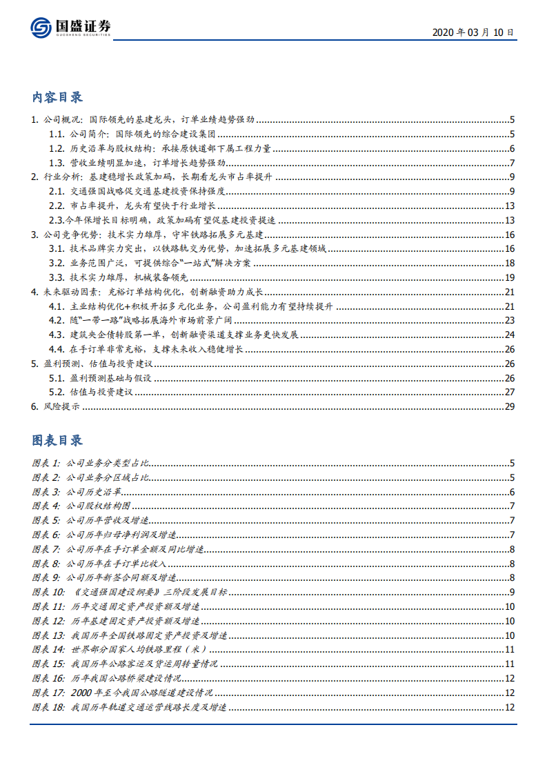 中国中铁-基建龙头经营趋势向好，政策暖风带动估值修复-200310.pdf 第3页