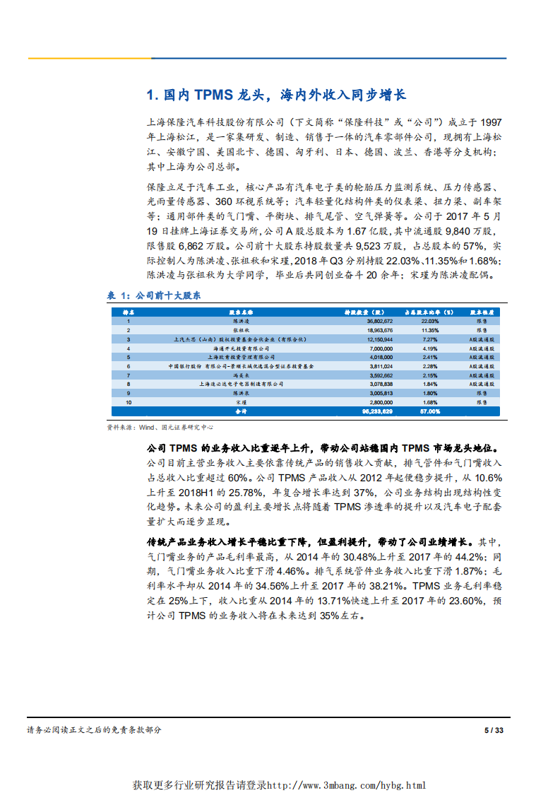 保隆科技-深度报告：强制法规带动渗透提升,TPMS龙头业绩爆发-190228.pdf 第5页