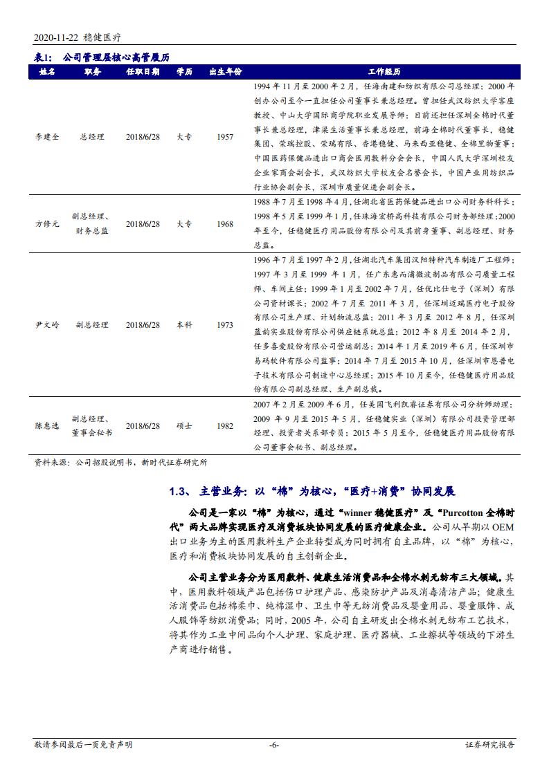 2020年稳健医疗企业&ldquo;医疗+消费&rdquo;协同发展，打造全棉高端品牌深度研究报告.pdf 第5页