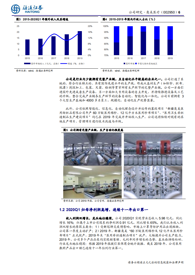 奥美医疗-公司研究报告：医用敷料龙头，三管齐下保增长-20200701.pdf 第6页