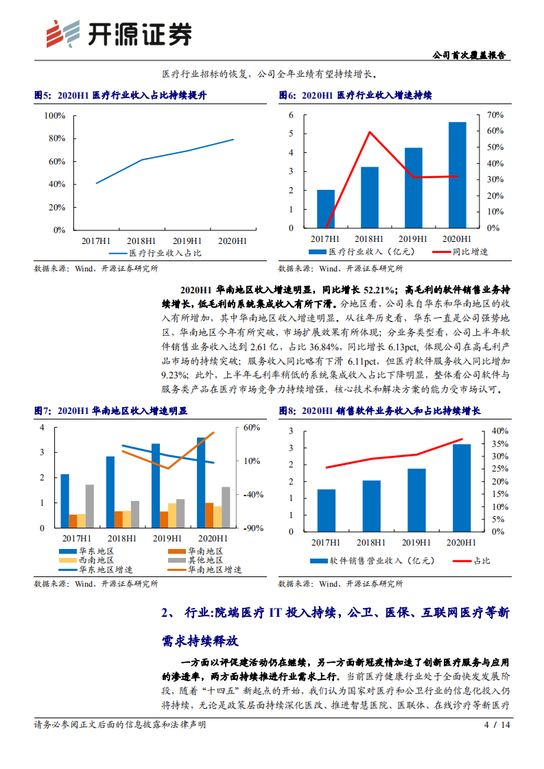 创业慧康-公司首次覆盖报告：医疗收入占比持续提升，持续受益行业需求释放.pdf 第4页