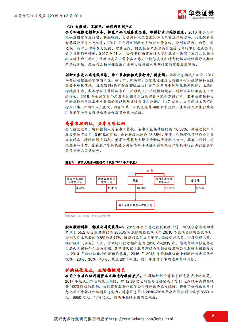 创业慧康-医疗信息化旗舰扬帆起航-190320.pdf 第6页