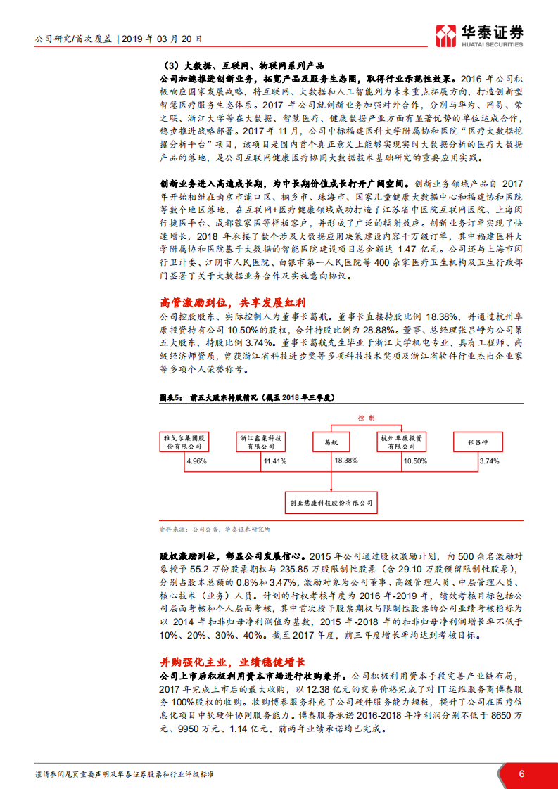 创业慧康：医疗信息化旗舰扬帆起航.pdf 第6页