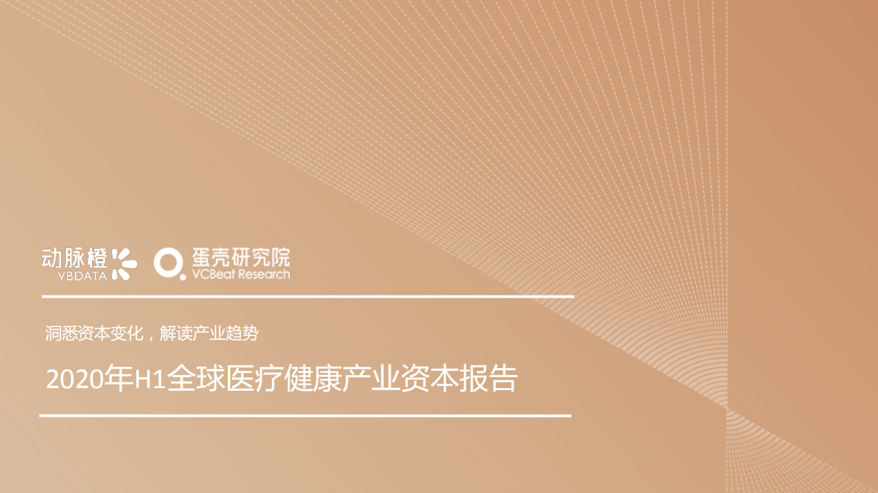 动脉橙&蛋壳研究院：2020年H1全球医疗健康产业资本报告：洞悉资本变化，解读产业趋势.pdf 第1页
