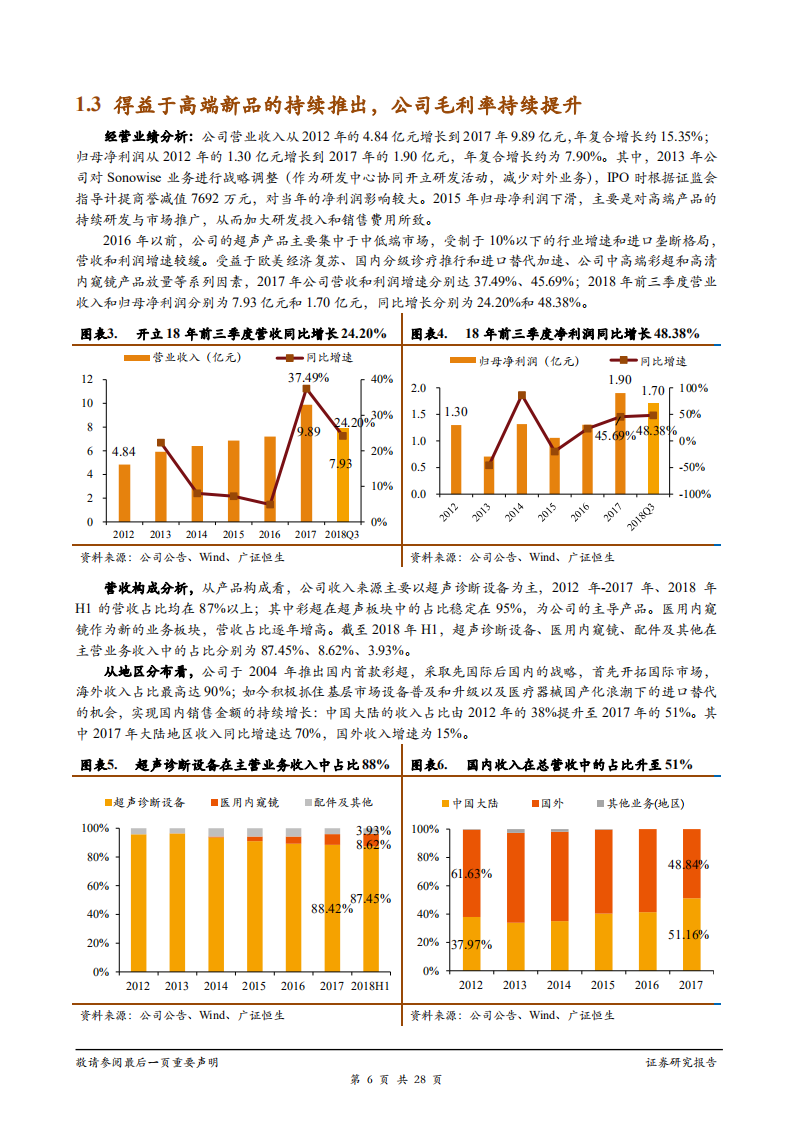 开立医疗-深度研究：立足高端彩超，开拓内镜高地-181223.pdf 第6页
