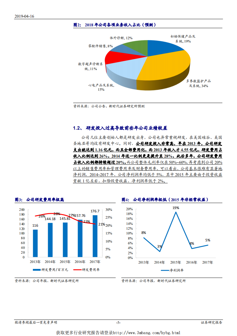 理邦仪器-收入增长加快、费用率下降驱动未来几年增长提速，经营拐点到来-190416.pdf 第5页