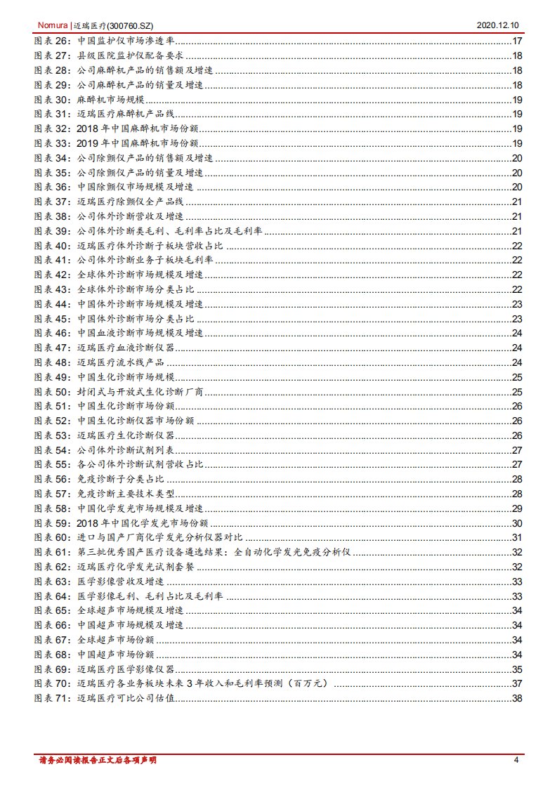 迈瑞医疗--首次覆盖报告：全球视野的综合器械龙头，三大业务拉动长期增长-2020201210.pdf 第4页