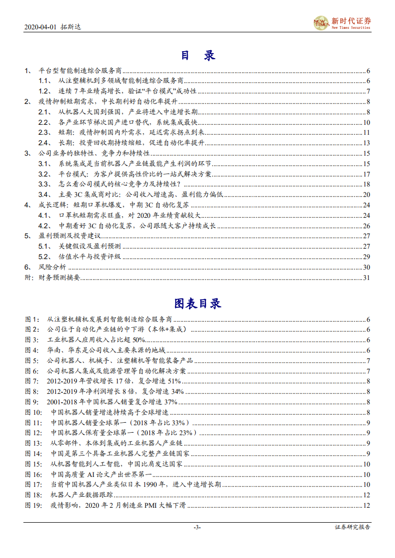 拓斯达-首次覆盖报告：平台型智能制造服务商，短期口罩机业务爆发增长-200401.pdf 第3页