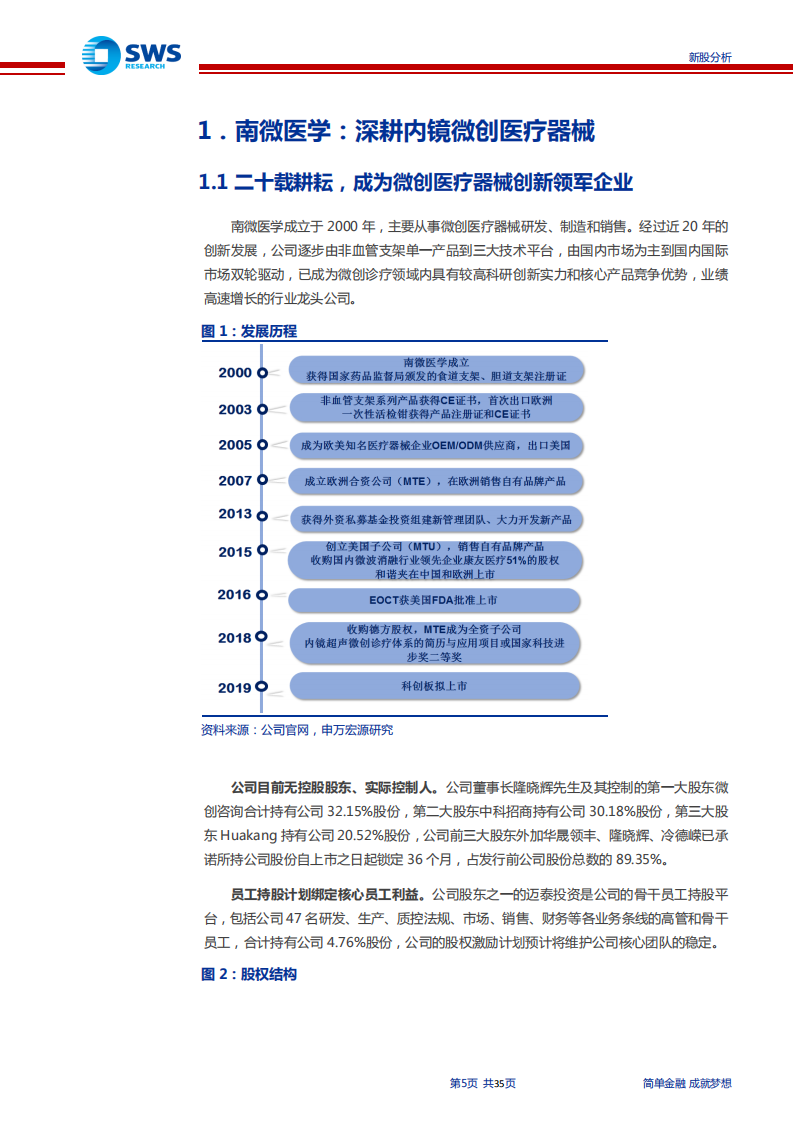 南微医学-微创医疗器械领先企业，持续创新推动高增长-190719.pdf 第5页