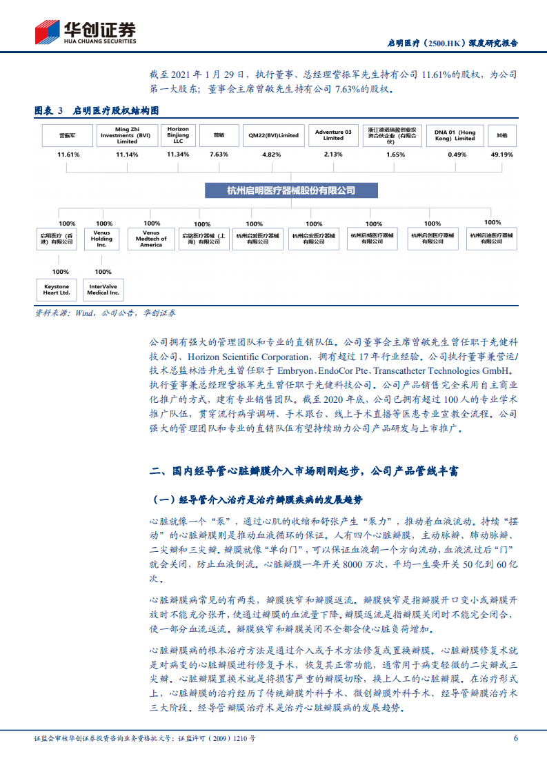 启明医疗-深度研究报告：国内经导管心脏瓣膜介入市场的领跑者.pdf 第6页