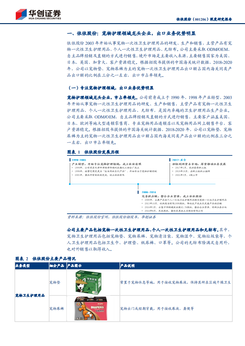 依依股份-深度研究报告：宠物卫生用品龙头企业，乘行业东风料尽享红利-210602.pdf 第6页