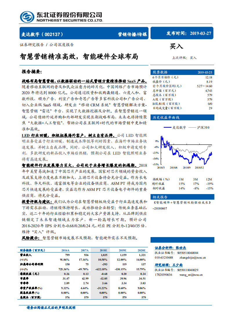麦达数字：智慧营销精准高效，智能硬件全球布局.pdf 第1页