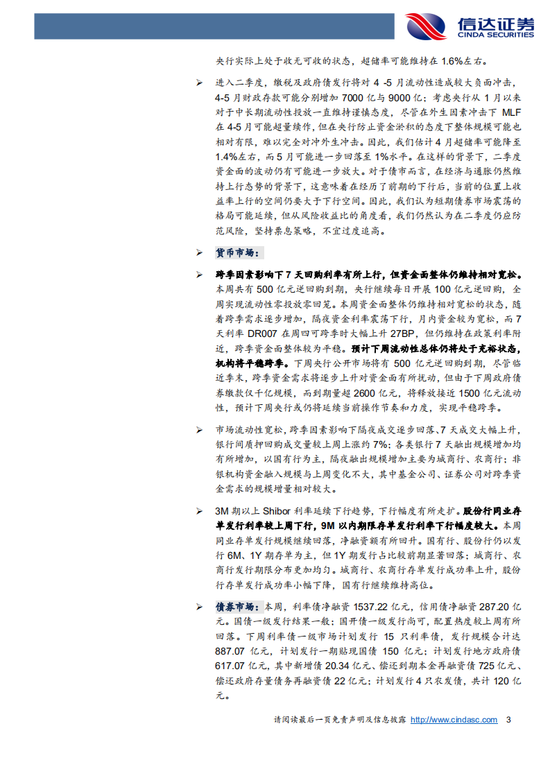 债券市场与大类资产周度跟踪：删去“不急转弯”，二季度资金面会更紧吗_.pdf 第3页