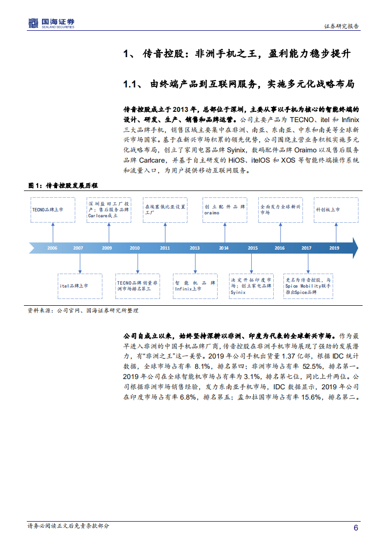 传音控股-深度报告：非洲手机之王，构筑强大品牌护城河-210125.pdf 第6页