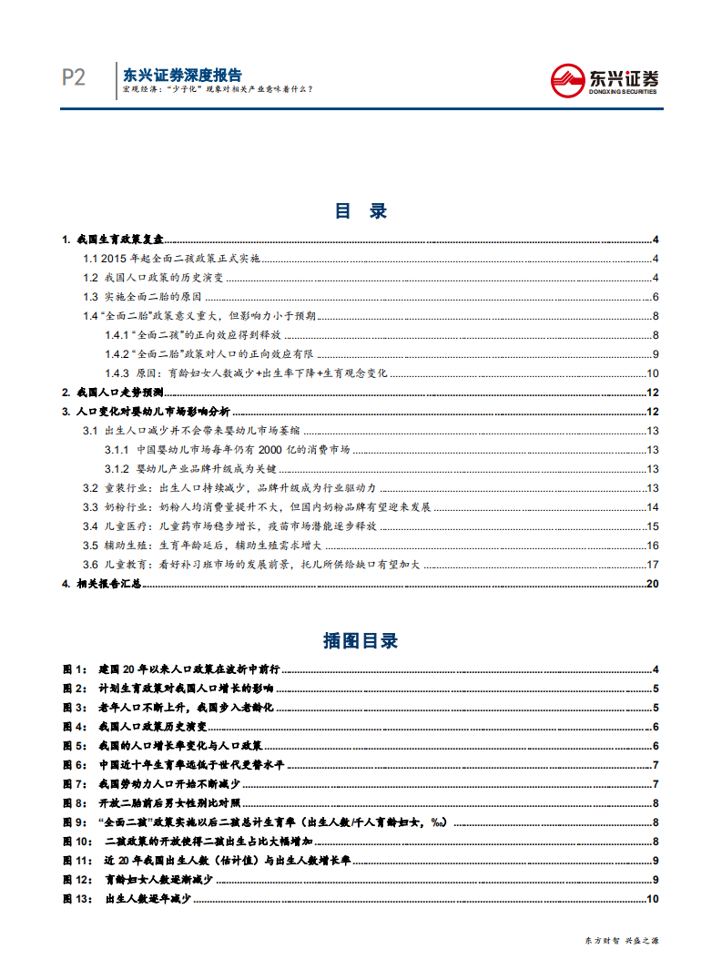 人口序列专题报告之五：“少子化”现象对相关产业意味着什么？-200424.pdf 第2页