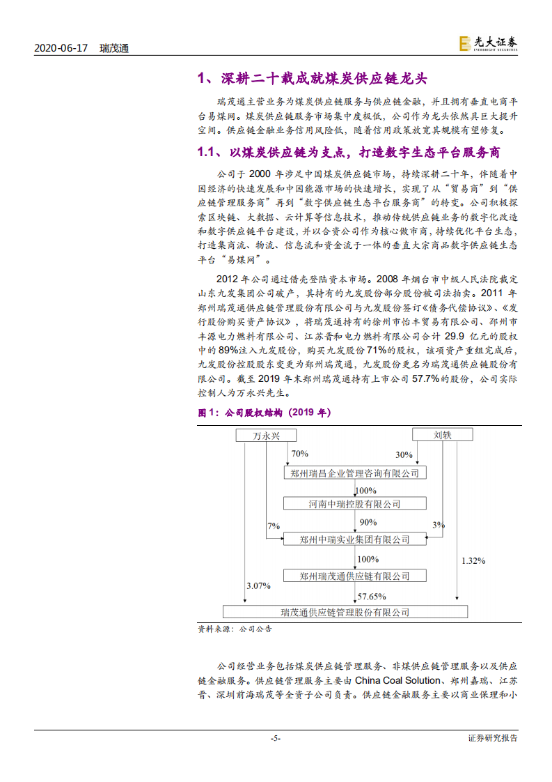 瑞茂通-投资价值分析报告：市占率加速键，国企混改+宽信用-200617.pdf 第5页