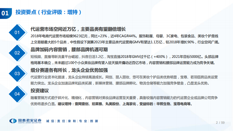 代运营行业趋势及重点公司研究：内容营销浪潮下的代运营行业展望-191218.pdf 第2页