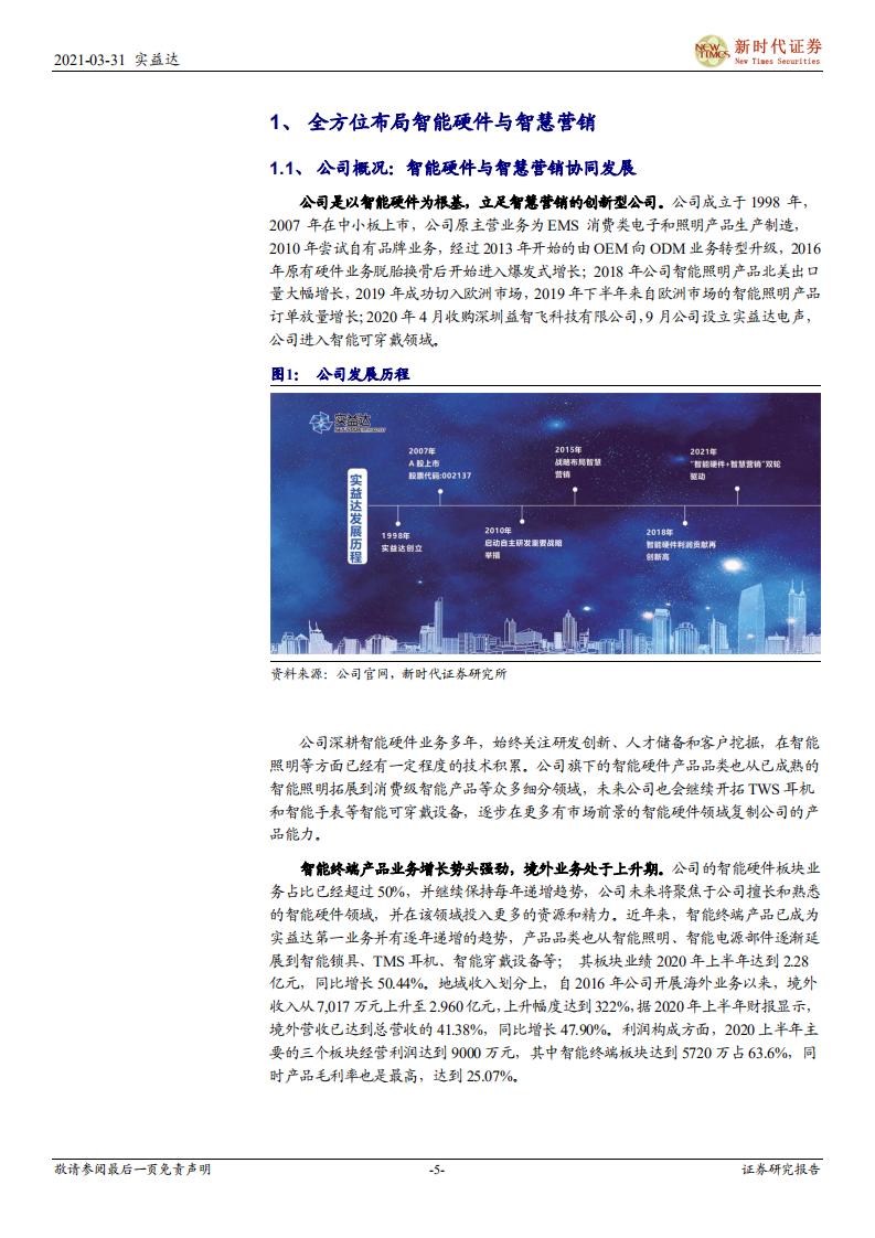 实益达-首次覆盖报告：&ldquo;智能硬件+智慧营销&rdquo;双轮驱动，公司迈入发展快车道-210331.pdf 第5页