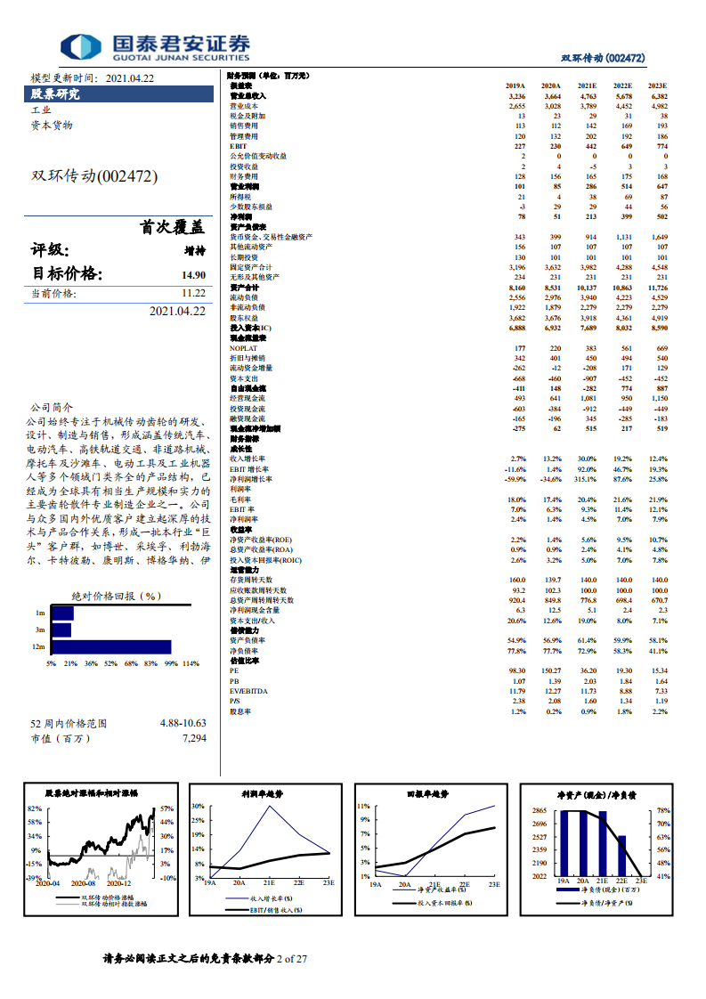 双环传动-汽齿隐形冠军，全“新”启航-210422.pdf 第2页