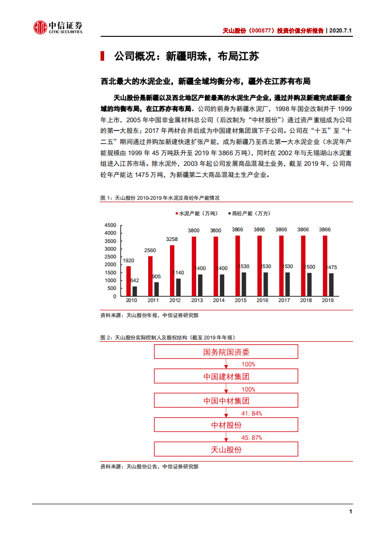 天山股份-投资价值分析报告：新疆明珠，景气提升-20200701.pdf 第6页