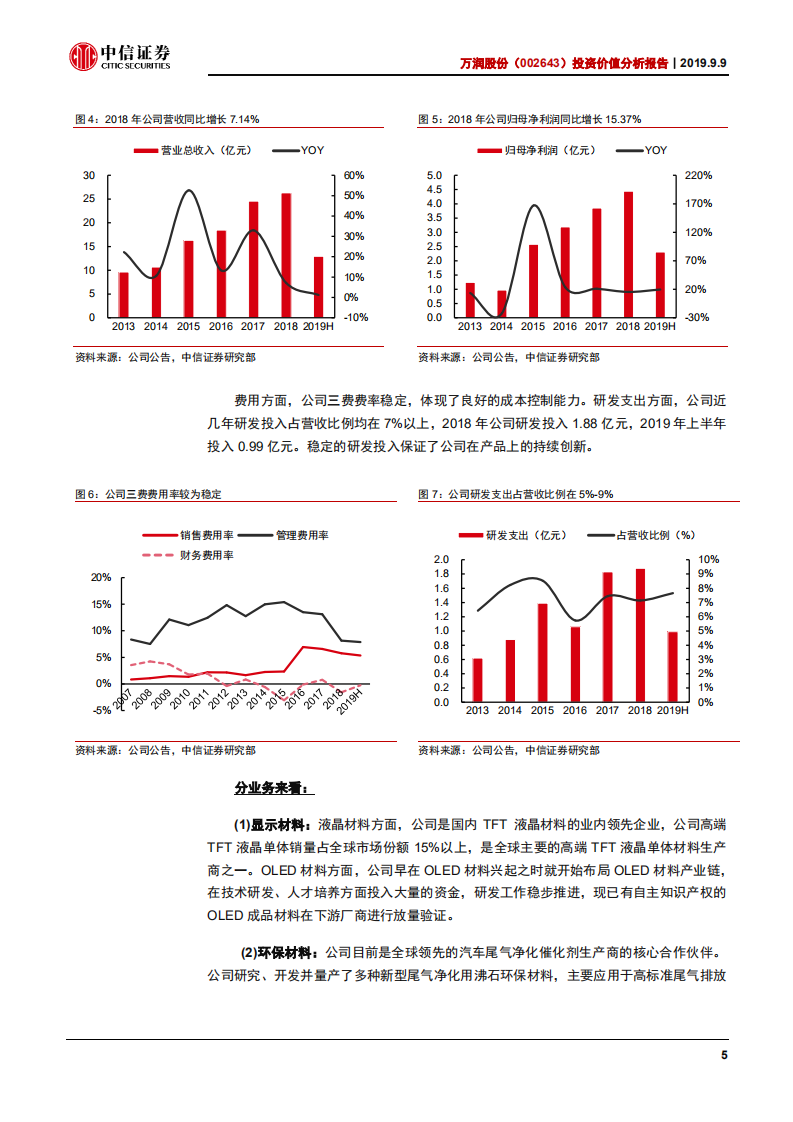 万润股份-投资价值分析报告：三大产业协同，国六落地助推快速发展-190909.pdf 第6页