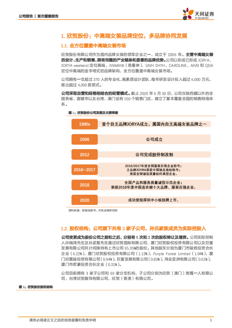 欣贺股份-多品牌互补&自营渠道延伸，中高端女装优质成长股-2020201210.pdf 第5页