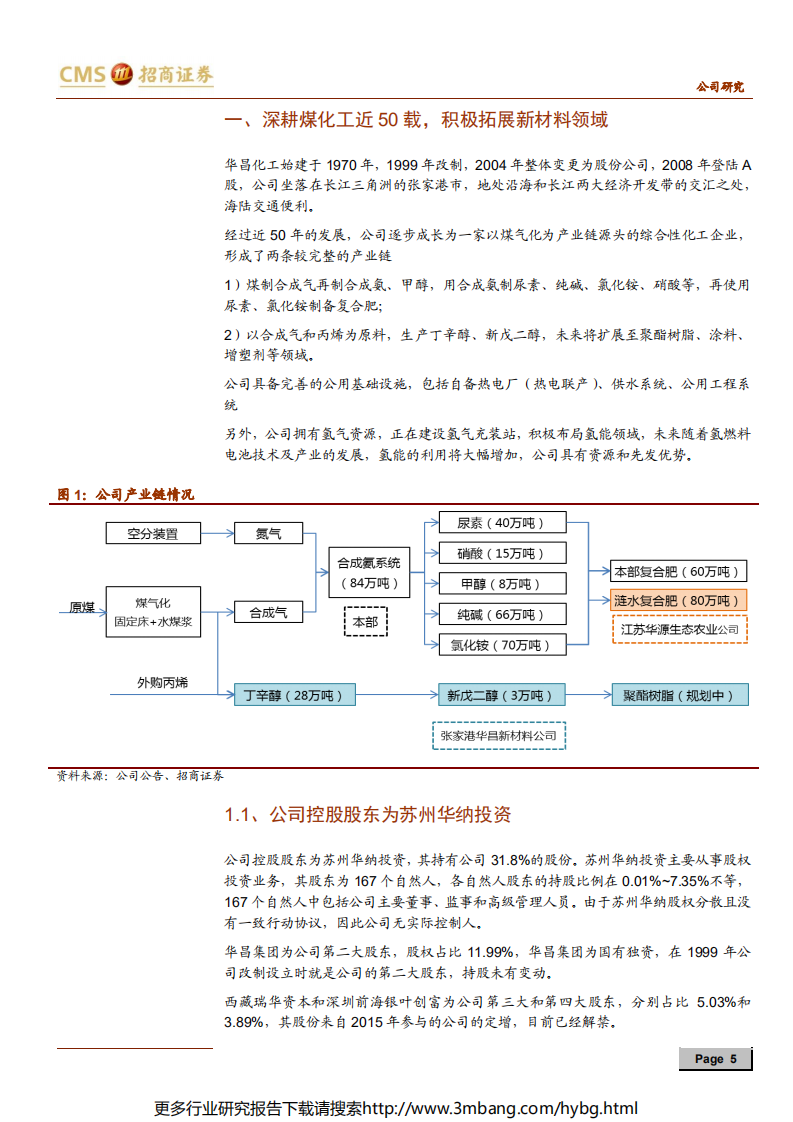 华昌化工-煤化工调结构迎收获，氢能源布局见曙-190705.pdf 第5页