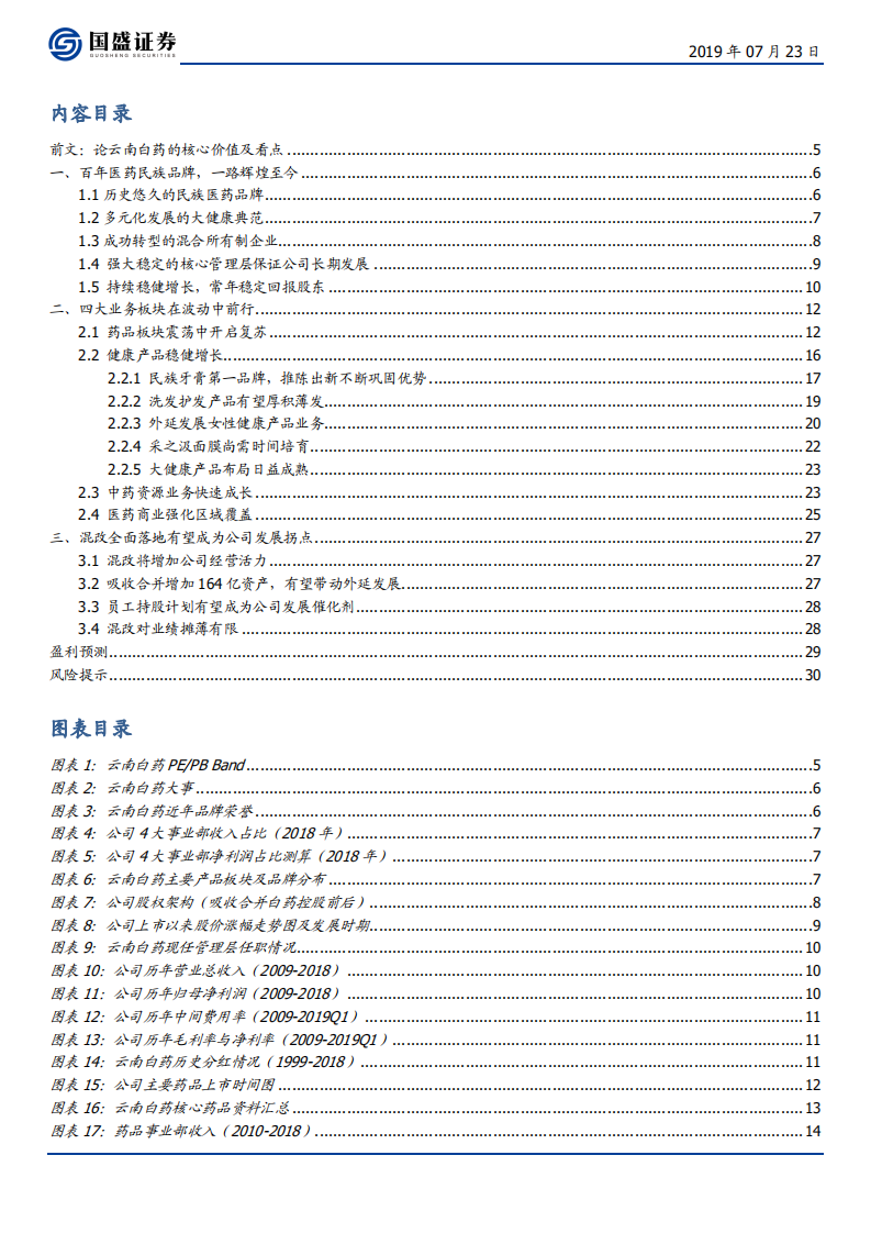 云南白药-医药健康消费系列研究（一）：混改为新白药注入活力，大健康一直在前进路上-190723.pdf 第3页