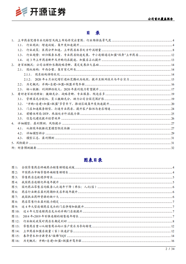 老百姓-公司首次覆盖报告：区域市占率提升空间大，专业服务能力、互联网平台实力不断增强-20200705.pdf 第2页
