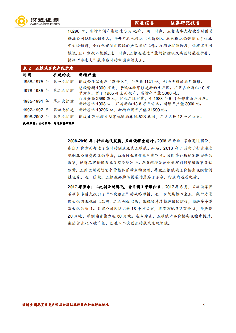 五粮液-二次创业变现阶段，昔日酒王重现辉煌-200119.pdf 第5页