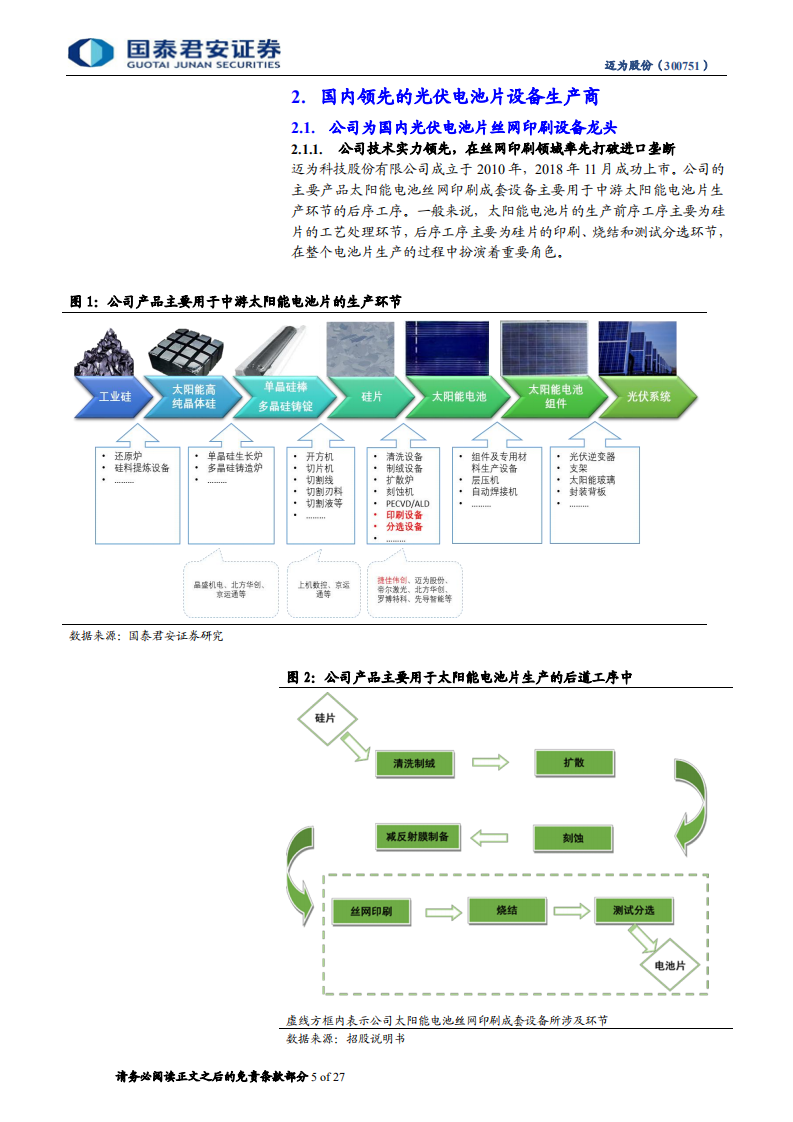 迈为股份：高速增长中的光伏电池片丝网印刷设备龙头.pdf 第5页