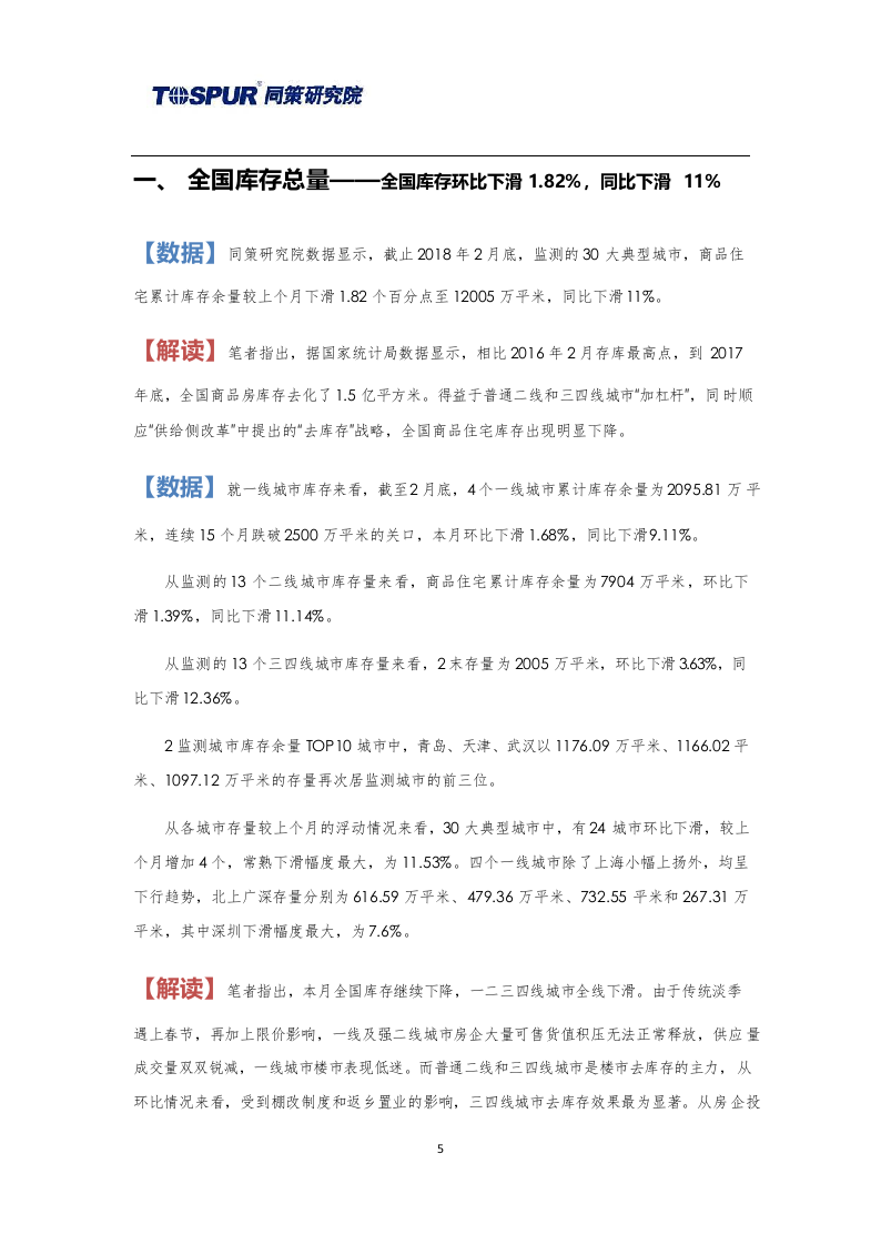 2018年3月30大典型城市库存市场月报.docx 第5页
