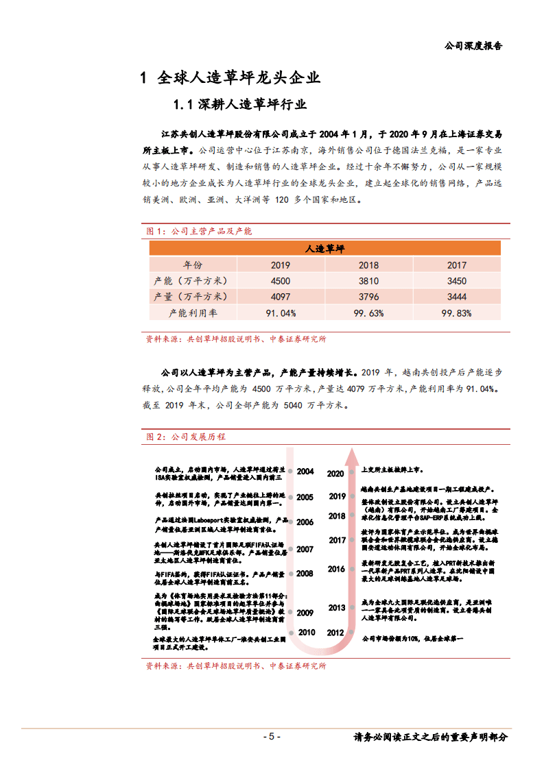 2020年共创草坪企业龙头地位明显，人造草坪空间巨大深度研究报告.pdf 第4页