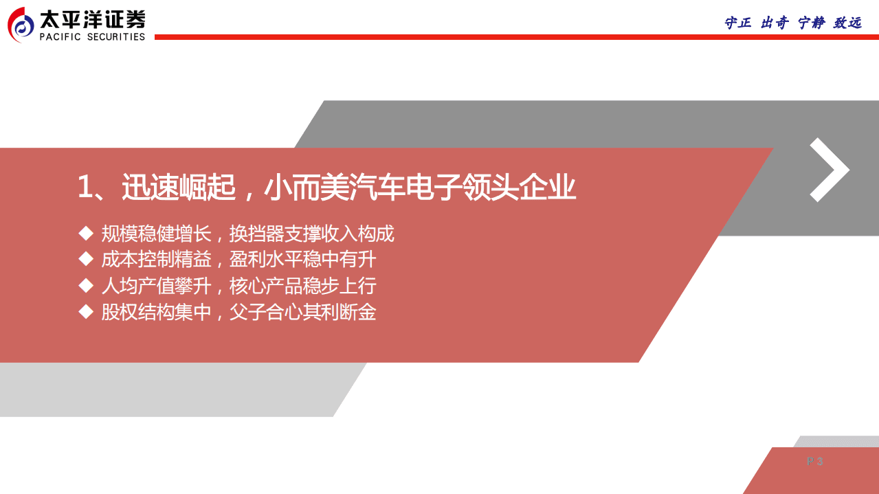 宁波高发--太平洋汽车技术精研系列研究报告之二：电子换挡加速普及浪潮下的汽车电子精耕人-200303.pdf 第3页