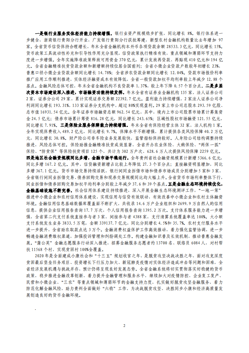中国人民银行：2020贵州省金融运行报告.pdf 第2页