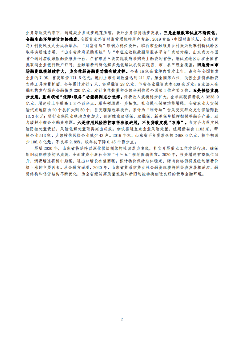 中国人民银行：2020山东省金融运行报告.pdf 第2页