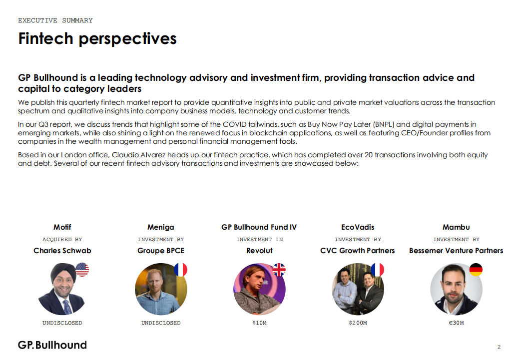 GP Bullhound：2020年第三季度金融科技报告.pdf 第2页