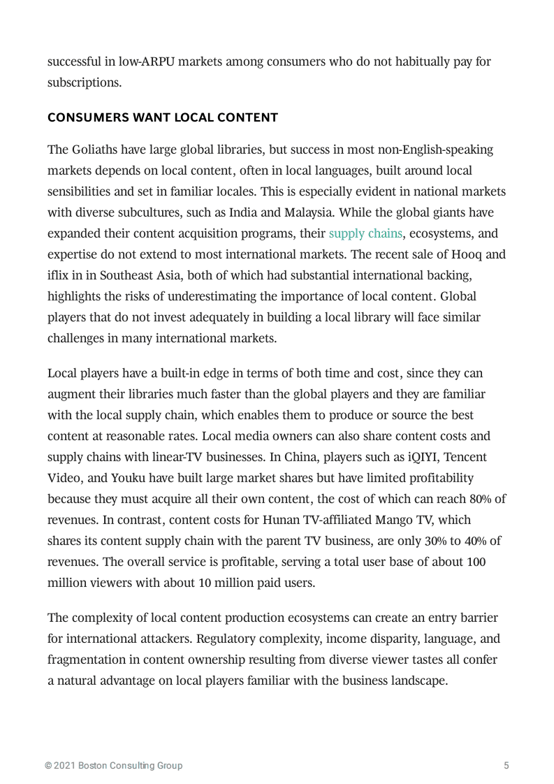 波士顿咨询：本土流媒体视频如何应对全球巨头.pdf 第5页