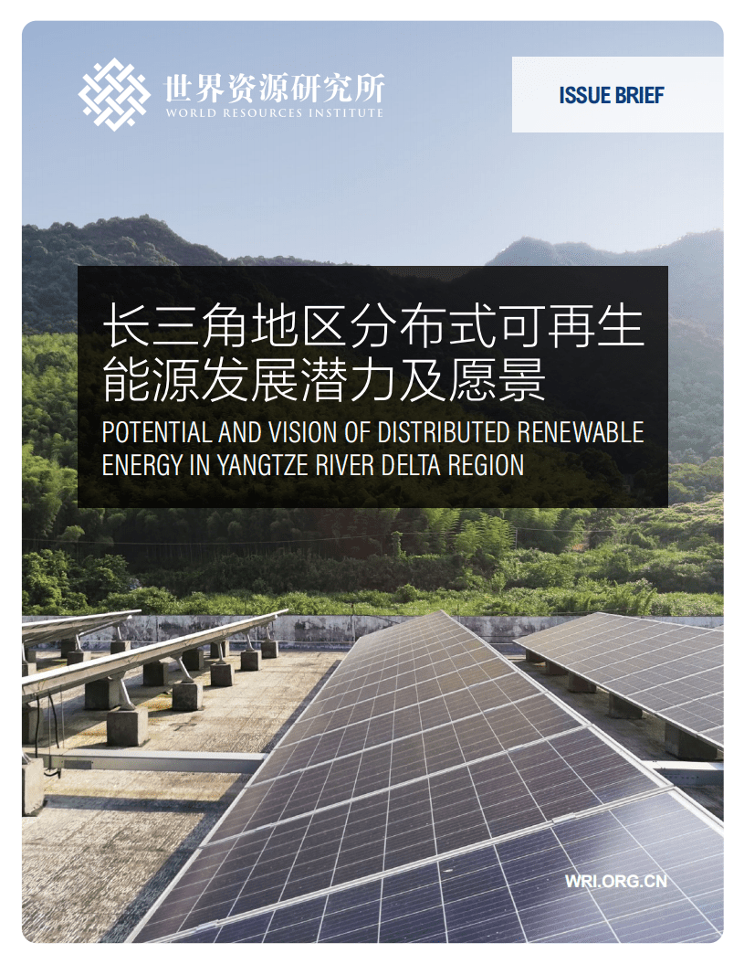 世界资源研究所：长三角地区分布式可再生能源发展潜力及愿景.pdf 第1页